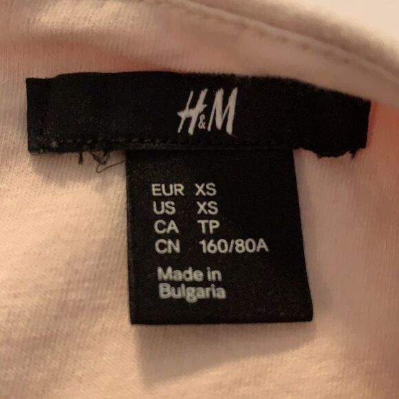 H&M Cropped summer tank horizontal stripes back zipper new without tags - Picture 5 of 8